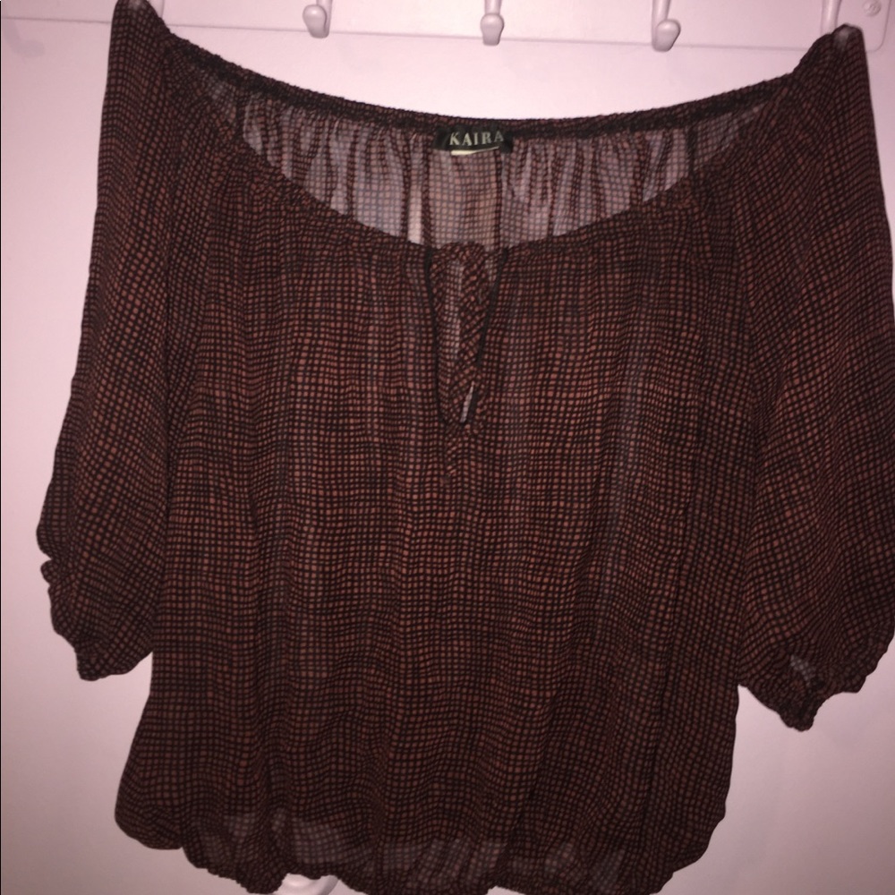 Sheer Red Pleasant Top